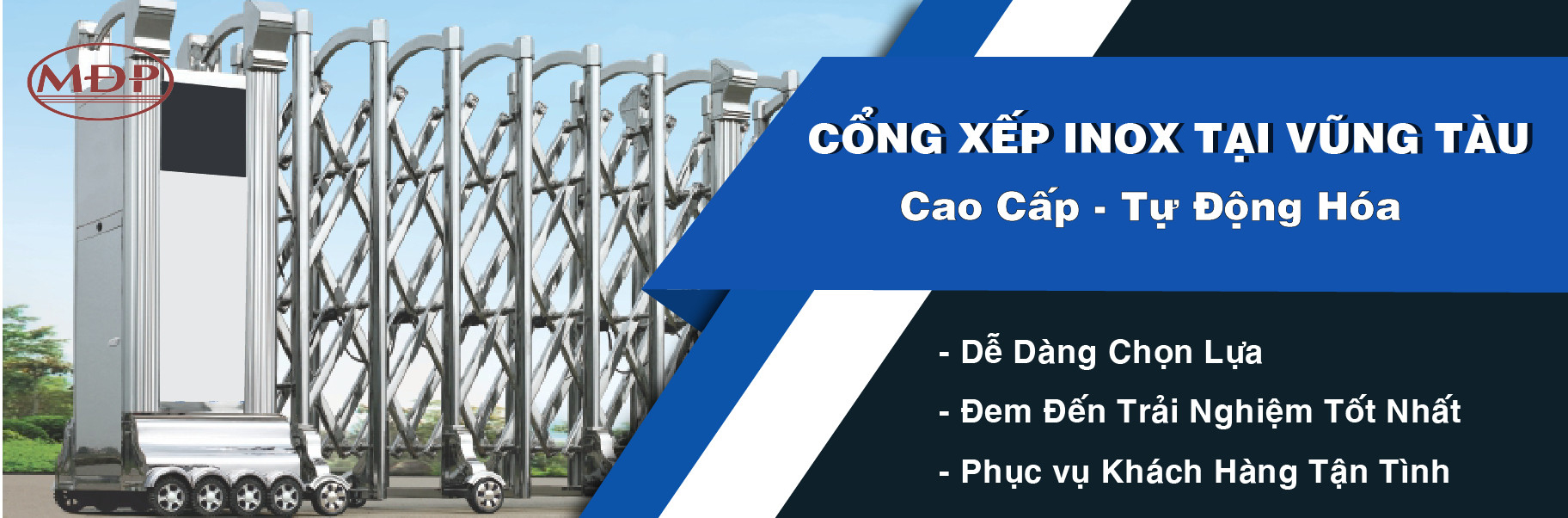 Cổng xếp inox tại Vũng Tàu
